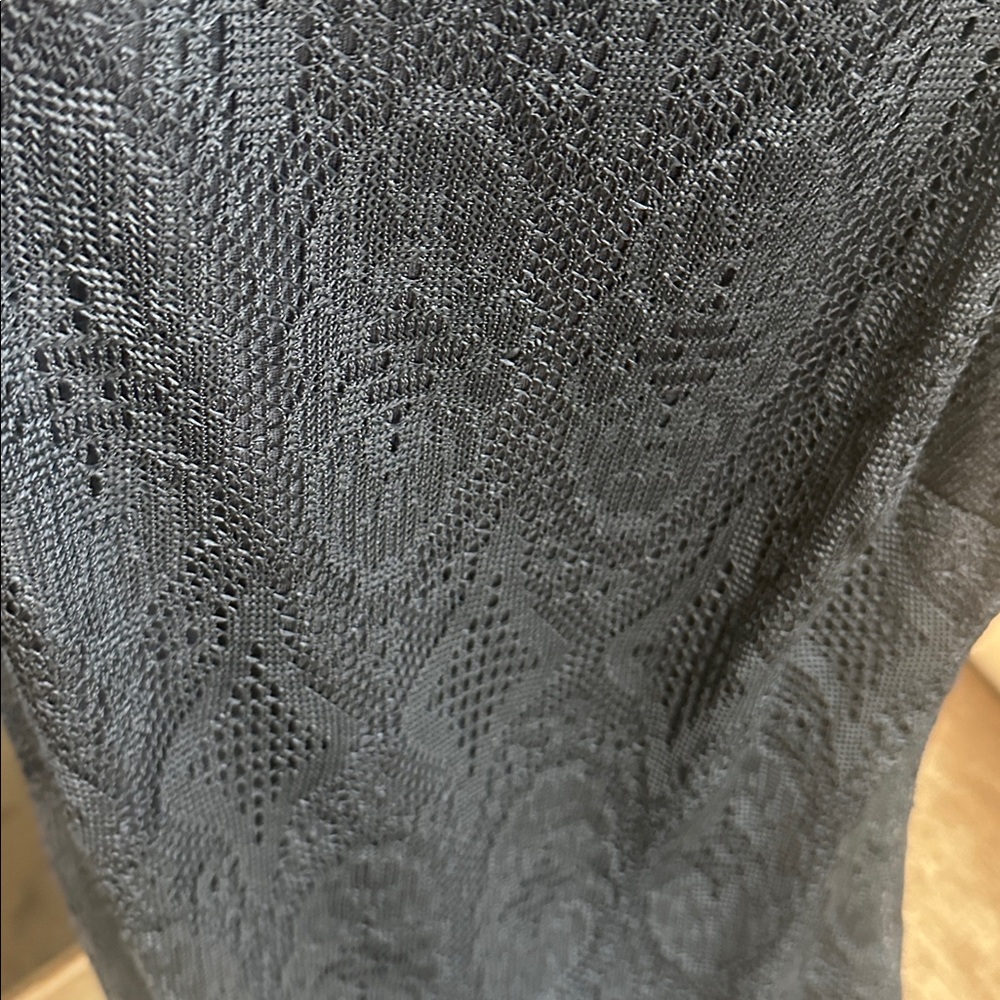 Lined Lace fabric  Rayon Mix Cocktail Party Little Black dress Fringes hem - Picture 11 of 16